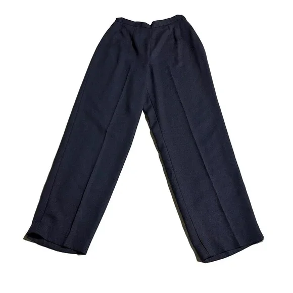 Leslie Fay | Pants & Jumpsuits | Leslie Fay Womens Dress Pants High Waist  Size 8 Navy Blue Straight | Poshmark